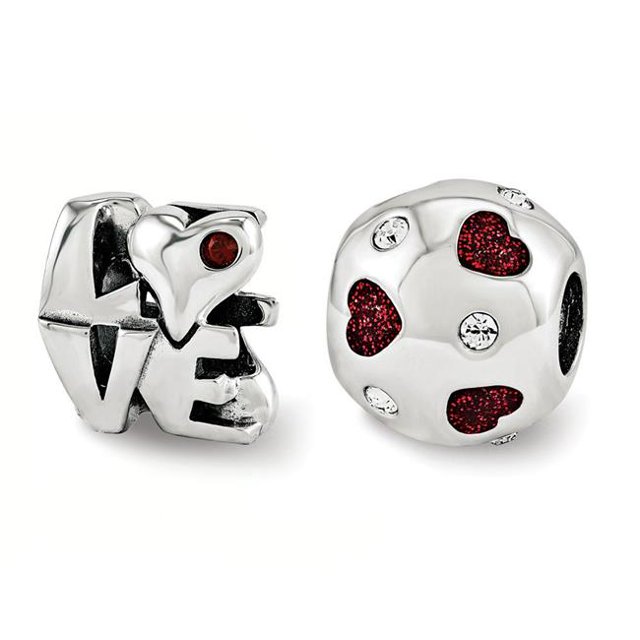 Reflection Beads QRSET144 Sterling Silver Reflections All You Need is Love Boxed Bead Set