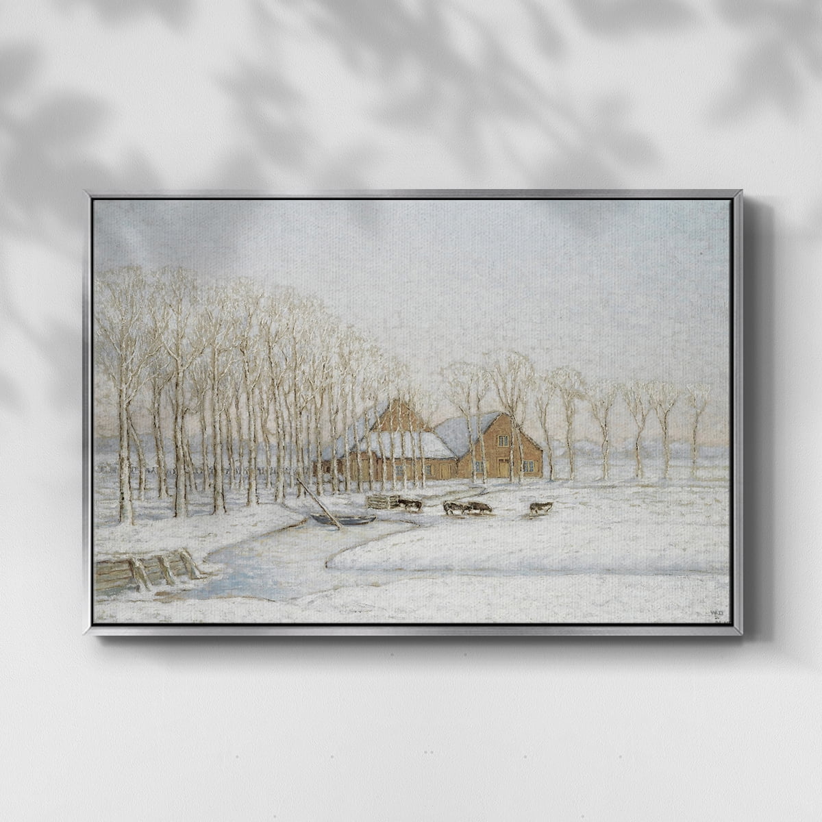 Vintage Landscape-CCLXXVII By Wexford Home Framed in Silver Wood Gallery Wrapped Canvas 25 in. x 37 in.