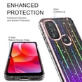 thumbnail image 2 of Rosebono Phone Case for Motorola Moto G Play 2023 / Moto G Pure / Moto G Power 2022, Bling Glitter Sparkle Laser Purple Ultra Transparent Skin Cover Shockproof Case, 2 of 4