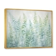 thumbnail image 2 of Designart "Green White peaceful Ferns I" Abstract Botanicals Floater Framed Canvas Art Print, 2 of 7