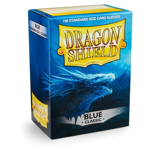 Dragon Shield 100CT Standard Size Deck Protector Classic Sleeves - Blue