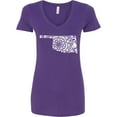 thumbnail image 3 of Inktastic Oklahoma Silhouette Mandala Women's V-Neck T-Shirt, 3 of 5