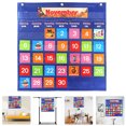 thumbnail image 1 of 1 Set Adorable Hanging Wall Calendar Calendar Date English Calendar for Clasrrom School, 1 of 6