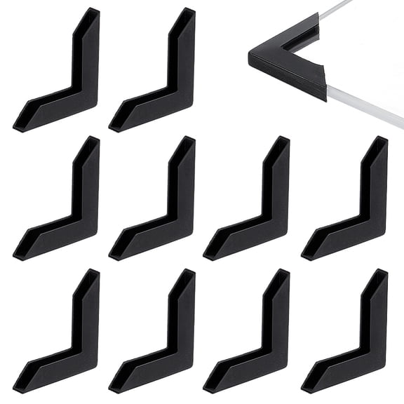 100Pcs Corner Protectors L-Shaped Corner Bumpers Black Plastic Corner Guards Covers Proofing Edge Protector Picture Frame Mirror Ceramic