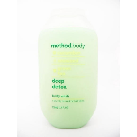 Method Body Wash Deep Detox Cucumber Seaweed Green Tea 3.4 fl. oz.