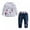 Gray, variant on XBASW 1-6T Girls Long Sleeve Cartoon Pullover Sweatshirt and Jeans Pants Spring Fall 2PCS Outfit Set for Baby Kids Toddler