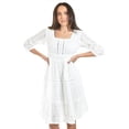 thumbnail image 5 of Vestido bordado tipo eyelet Roman Fashion /Juvenil, 111 (Blanco) blanco EG, 5 of 5