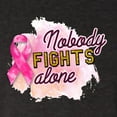 thumbnail image 2 of Nobody Fights Alone Watercolor Sparkles Breast Cancer Awareness Tri-Blend Racerback Tank Top, Vintage Black, X-Large, 2 of 5