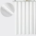 thumbnail image 4 of White Shower Curtain - Waffle Weave Textured Fabric Shower Curtains for Bathroom, Machine Washable Waterproof Soft Cloth & Hotel Quality, 72Wx72H, 4 of 5