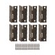 thumbnail image 3 of Bisagras planas vintage yuxing 8 piezas 1,42 x 0,91 pulgadas Bronce, 3 of 3