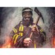 thumbnail image 2 of Cuadros Decorativos 5D DIY Diamond Painting Kits Full Round Drill Fireman Mosaic Picture Decoración para el hogar Wdftyju embutido en tela, 2 of 8