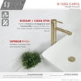 thumbnail image 4 of Stylish Single-Handle Brushed Gold Vessel Bathroom Faucet Height 11⅝" B-123G, 4 of 12
