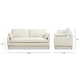 thumbnail image 4 of Jennifer Taylor Home Pasadena 75.5" Modern Farmhouse Sofa, French Beige Performance Velvet, 4 of 7