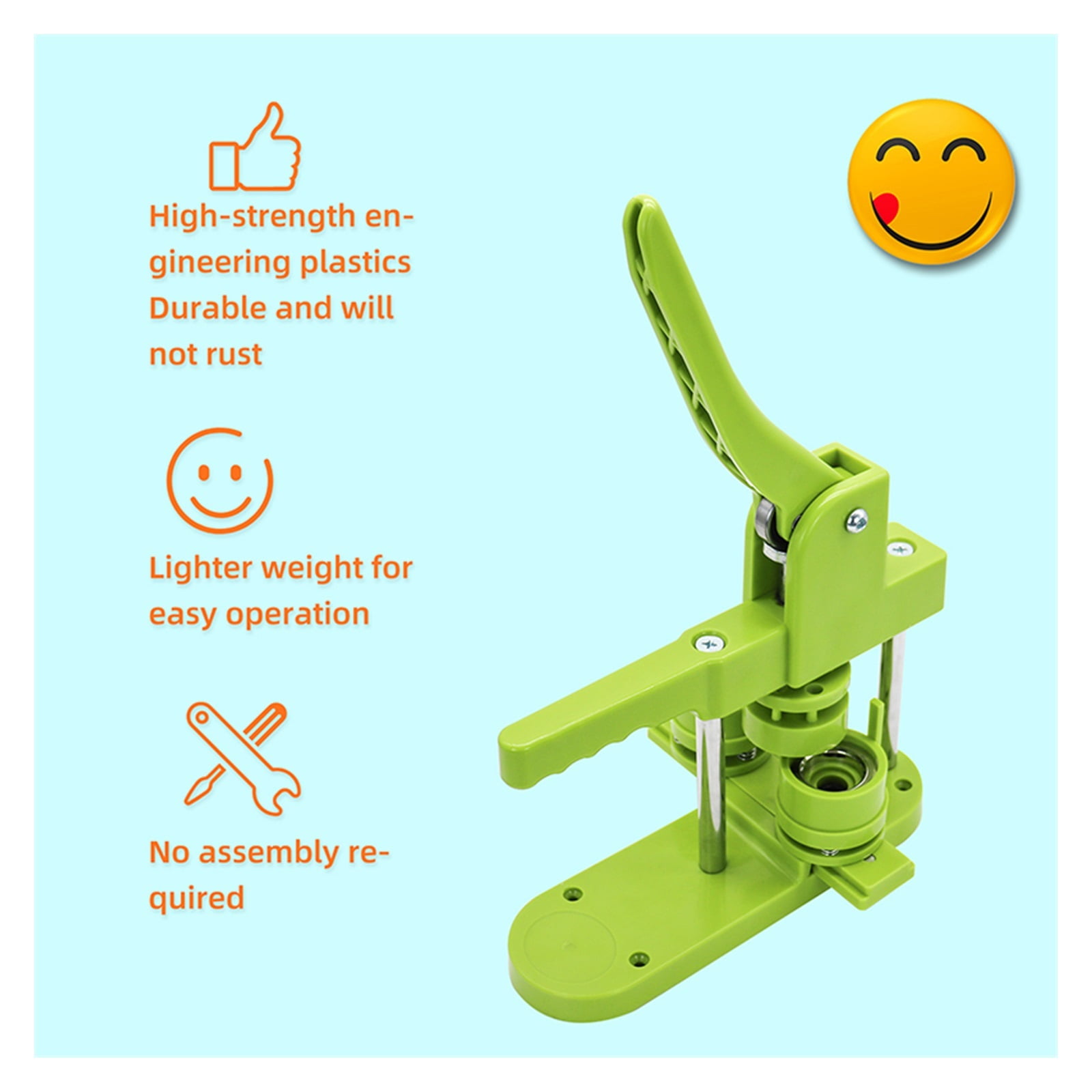 Button Maker Machine Replaceable Pin Badge Maker Set Button Maker Badge Punch Press Machine 25/32/37/44/58/75MM Replaceable Mold