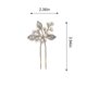thumbnail image 2 of Pearl Bride Wedding Hair Pins Leaf Bridal Head Piece Flower Hair Accessories For Women And Girls (pack Of 3) (gold), 2 of 4
