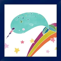 Great Art Now Happy Narwals II by June Erica Vess, Framed Wall Art, 14W x 14H