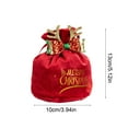 thumbnail image 3 of FastXmas Christmas Velvet Gifts Bag Decoration,3.9 x 5.1" Small Christmas Day Candy Bag,Drawstring Snacks Bag with Santa Claus Pattern,Merry Christmas Gifts Bag for New Year,Holiday,Birthday Supplies, 3 of 6