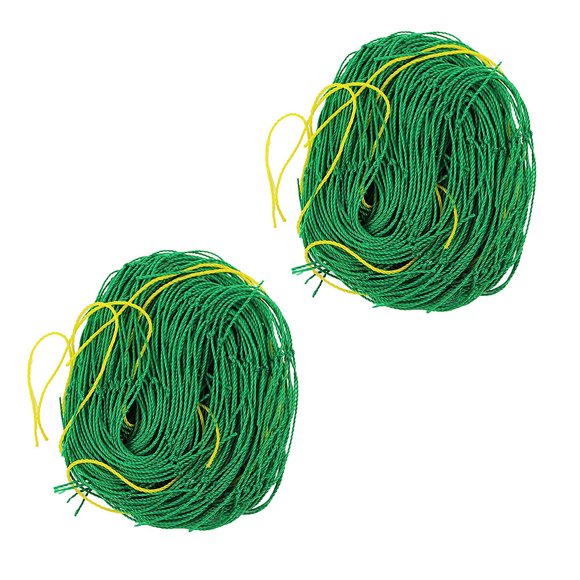 2pcs 1.8x1.8m Red de vides de jardinería Fruta Flor Petunia Red de escalada Pepino Bush Calabaza Vines Net