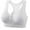 White, variant on HongQid Sports Bras for Women Zip Front Closure Yoga Bra Seamless Wirefree Padded High Impact Running Gym Workout Bras