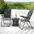 thumbnail image 4 of Gymax 2 Pcs Chaises Pliantes de Patio Dossier Réglable Inclinable Rembourrées Mobilier de Jardin, 4 of 8