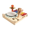 thumbnail image 4 of Tambor de madera para niños, instrumento musical, juguete educativo sensorial para niños pequeños Estilo A, 4 of 9