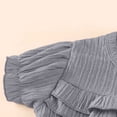 thumbnail image 5 of ITSAME Toddler Girls Outfit Set Crewneck Ruffle Top and Pants 2-Piece Summer Loose Casual Clothes Gray Size 5-6, 5 of 8