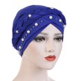 thumbnail image 2 of iHPH7 Headbands for Women Cancer Care Gifts for Women African Head Wraps Head Scarves for Women with Cancer Head Wraps for Black Women, Dark Blue One Size, 2 of 4