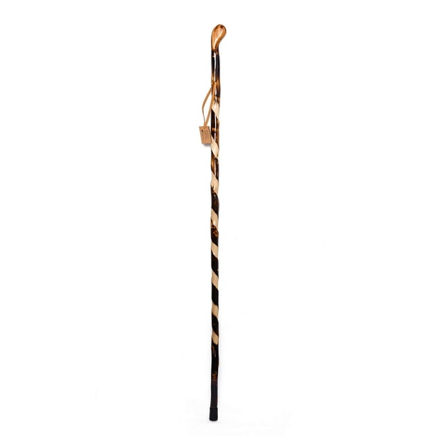 Bastón de madera con cabeza de raíz mimética FOREST PILOT (color marrón oscuro, 140 cm, 1 unidad)