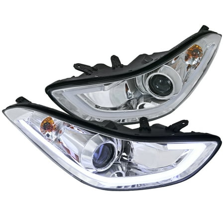New Hyundai Elantra Headlight Spec-D Tuning 2011-2013 Hyundai Elantra 4Dr Sedan Led Projector Headlights Lamps 2011 2012 2013 ()