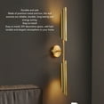 thumbnail image 3 of AMONSEE Gold Wall Sconces Modern Metal Up And Down Light Hard Wired, 3 of 7