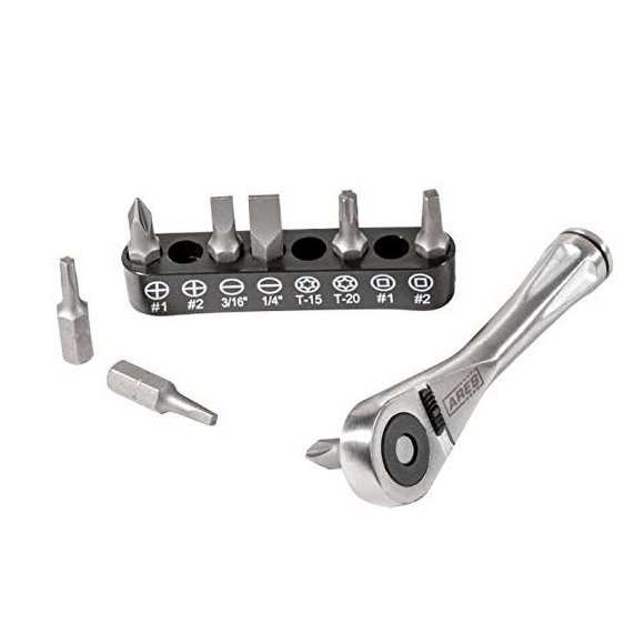 Llave de trinquete ARES 70040 para microbits de 1/4 de pulgada Mini destornillador alta torsión