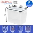 thumbnail image 4 of Sorbus 5-Pack 121oz Airtight Food Storage Containers with Snap Lids for Cereal, Pasta, Flour, 4 of 6