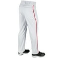 thumbnail image 2 of Triple Crown Open-Bottom Baseball Pants with Braid, Adult Large, White with Scarlet Braid, 2 of 5