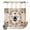 Brown, variant on No Hook Shower Curtain, Vintage Bees Crowns Shower Curtains for Bathroom with See Through Top Window, Rustic Leaves Rings Burlap Waterproof & Washable Bath Curtain Stand Up Stall 36"x72"