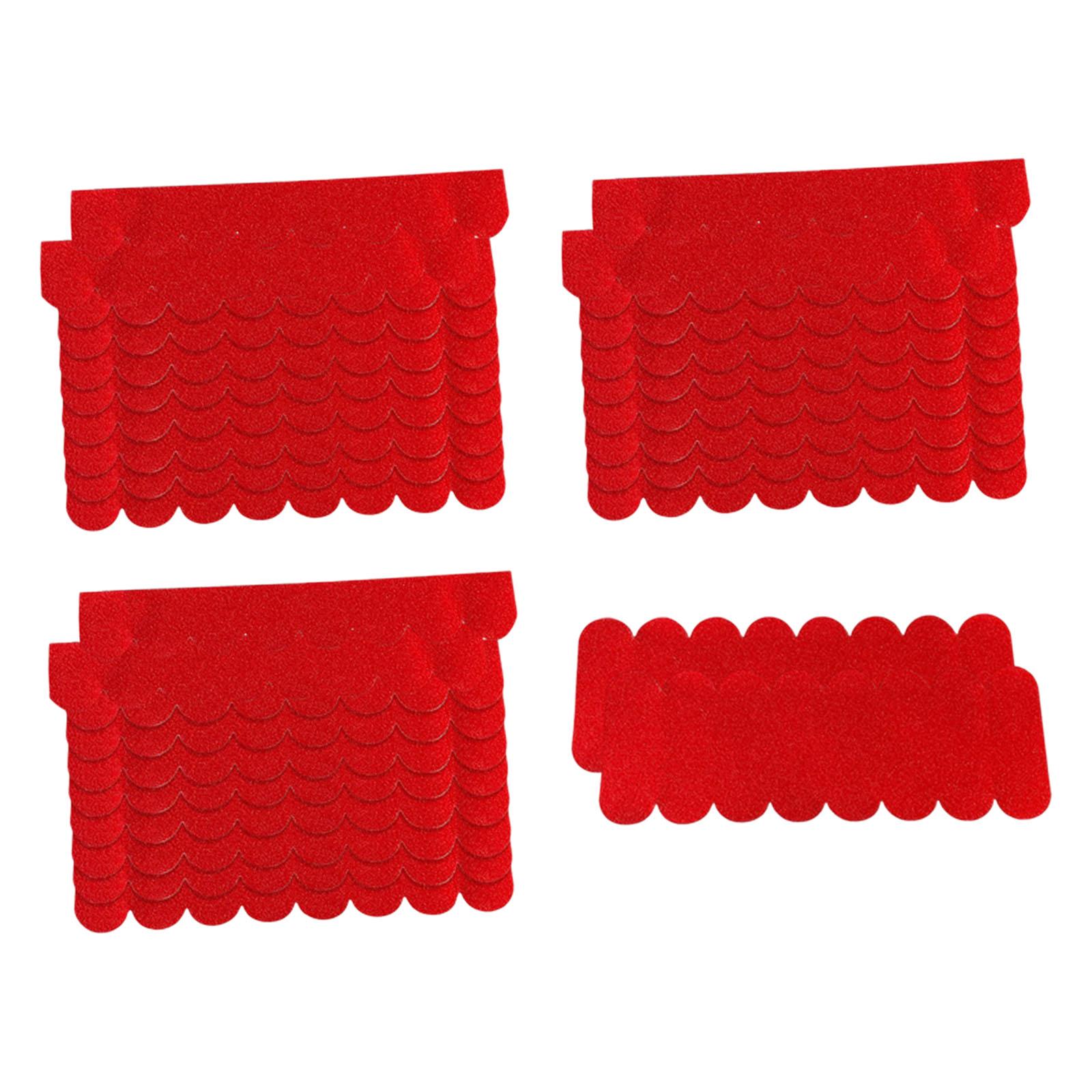 GUOOL Felt Sheet, Craft Felt, Sheets, Thick Felt, Material, Dollhouse, Miniature, Roofing for, Home Decoration, DIY, Sewing Red