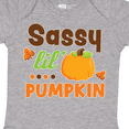 thumbnail image 4 of Inktastic Thanksgiving Sassy Lil Pumpkin with Fall Leaves Girls Baby Bodysuit, 4 of 5