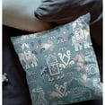 thumbnail image 2 of 18" Elephant Howdah Broadcloth Blown and Closed Pillow in Gray White Fabric, 2 of 9