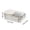 White, variant on Press Type Ice Storage Box, Large Capacity Ice Tray with Lid, Dust Proof Ice Container for Freezer, Flip Top Water Injection Mold