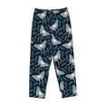 thumbnail image 6 of Uemuo Glowing Butterfly Pattern Women's Wide Leg Palazzo Lounge Pants with Pockets Light Weight Loose Comfy Casual Pajama Pants-Large, 6 of 9