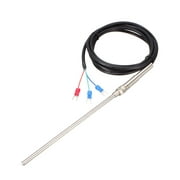 Uxcell PT100 0-400C 150mm Length Probe 3 Cable Thermocouple Sensor 6.6Ft