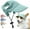 Green, variant on Dog Baseball Cap,Dog Sun Hat, Cat Summer Beach Visor Hat with Ear Holes, Adjustable Puppy Sunbonnet Headdress (Blue, X-Large)