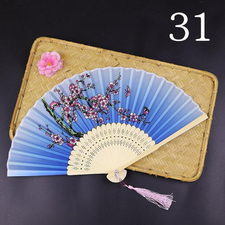  VOSAREA Home Decor Wedding Decor 4 Pcs Chinese Paper Fans  Handheld Floral Folding Paper Fans Wedding Birthday Party Favors Party  Supplies Kids Gifts (Random Style) Chinoiserie Decor Mini Fan : Home