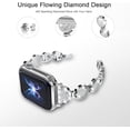 thumbnail image 2 of KOMI Diamond Metal Compatible with Apple Watch Bands 38mm 40mm 41mm 42mm 44mm 45mm 49mm for Women,Adjustable Apple Watch Band for iwatch Ultra/Ultra 2, Series 9/8/7/6/5/4/3/2/1/SE. (38/40/41mm, Silver, 2 of 6