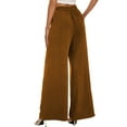 thumbnail image 2 of SWQZVT Womens High Waist Pants Casual Wide Leg Palazzo Lounge Pants Comfy Loose Drawstring Dress Pants for Women Trousers with Pocket, 2 of 7