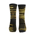 thumbnail image 2 of Athletic Socks Gold Black America Flag Sport Running Calf Socks Crew Socks for Men Women, 2 of 7