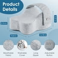 thumbnail image 5 of KAIPARA Knee Pillow for Side Sleepers, Memory Foam Knee Support Pillow, Comfortable Leg Pillow for Side Sleeping with Adjustable Strap, Relief for Sciatica, Back, Hips, Knees, Joints, Gray, 5 of 9