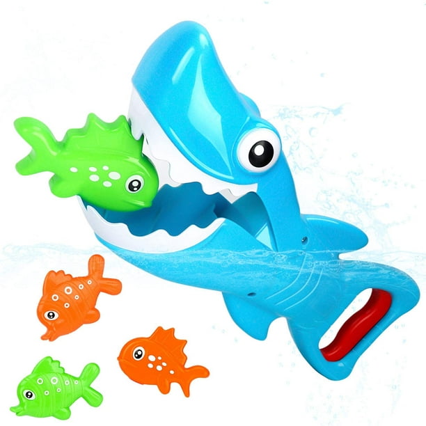 Appie Shark Grabber Infant Bath Toy Set Early Childhood Education Plaything,with Pole Rod Net And Floating Fish