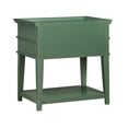 thumbnail image 4 of Pemberly Row Vintage Green Wood 2-Drawer Tray Top Nightstand, 4 of 12