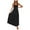 Black Womens Summer Dress, variant on USSUMA Sun Dresses Women Summer Casual Sleeveless Smocked Tube Top Lae Swing Flowy Long Maxi Sundresses for Women Solid Plus Size Dress for Women V Neck Graduation Dress