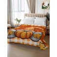 thumbnail image 3 of King Flat Sheet Only Autumn Harvest Gnome Pumpkin Soft Microfiber Cooling Bedding Sheets Thanksgiving Maple Leaves Orange Flat Bed Sheet for Hotel,Home Decor, 3 of 9